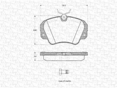 MAGNETI MARELLI 363702160371 -  Комплект тормозных колодок, дисковый тормоз